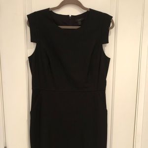J. Crew crepe light-weight Italian wool black dress.
